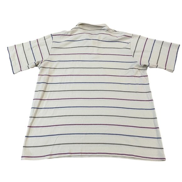 Pendleton Country Traditionals Polo Golf Shirt Men's Size XL White Striped - Picture 5 of 5